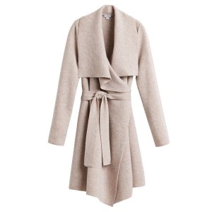 Abrigos Cuyana Lana Cashmere Corta Wrap Mujer Beige | FEI6979EA