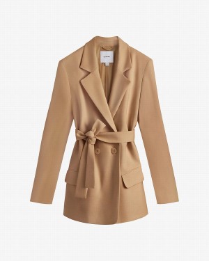 Blazers Cuyana Relaxed Mujer Marrones | TVH2684FA