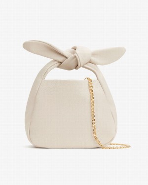 Bolsa De Hombro Cuyana Mini Bow Mujer Blancas | OJF7218UR