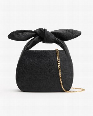 Bolsa De Hombro Cuyana Mini Bow Mujer Negras | OAN5797CX