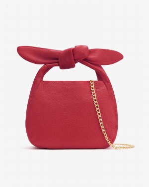 Bolsa De Hombro Cuyana Mini Bow Mujer Rosas Rojas | NFZ429IN