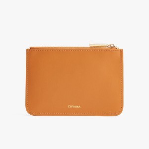 Bolso Pequeño Cuyana Zero Waste Slim Cuero Mujer Amarillo | VCV5527OF