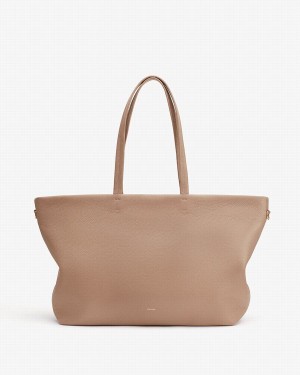 Bolso Tote Cuyana Classic Easy Cremallera Mujer Kaki | CQM9018UM