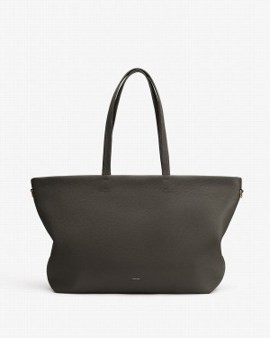 Bolso Tote Cuyana Classic Easy Cremallera Mujer Verde Oscuro | LPN9515XX