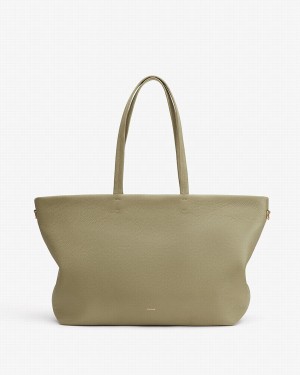 Bolso Tote Cuyana Classic Easy Cremallera Mujer Verde | OOA7530AE