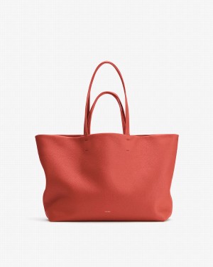 Bolso Tote Cuyana Classic Easy Mujer Coral Oscuro | NJU2889LI