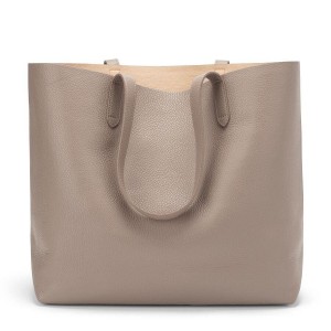 Bolso Tote Cuyana Classic Structured Cuero Mujer Gris Rosas | QUI439IH