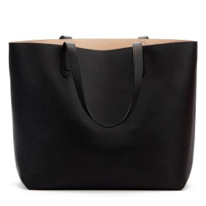 Bolso Tote Cuyana Classic Structured Cuero Mujer Negras Rosas | JZM5948NN