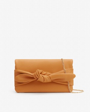 Bolso de Mano Cuyana Bow Mujer Amarillo | XWN751KK