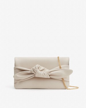 Bolso de Mano Cuyana Bow Mujer Blancas | MIJ5812AH