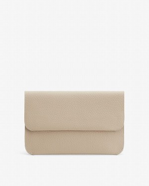 Bolso de Mano Cuyana System Flap Mujer Gris | BXT1276KD