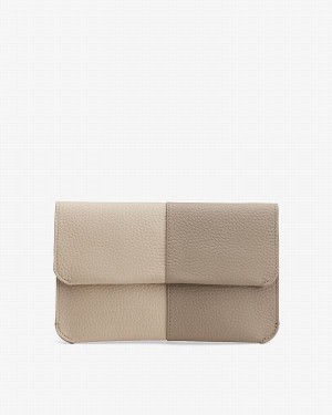 Bolso de Mano Cuyana System Flap Mujer Gris | UQK3354BQ