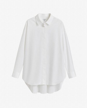 Camisas Cuyana Poplin Oversized Mujer Blancas | LWJ6397HD