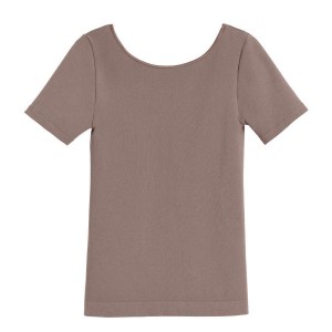 Camiseta Cuyana Stretch Scoop Neck Tee Mujer Marrones Claro | LRP5323ML