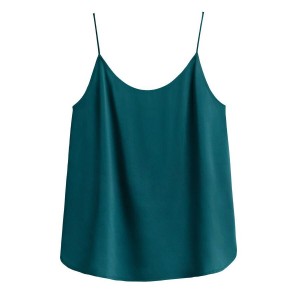 Camiseta Tirantes Cuyana Washable Charmeuse Cross-Back Cami Mujer Azules | NIJ1854JB