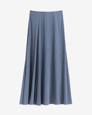 Falda Cuyana Washable Silk Maxi Mujer Azules | CAK5951TE