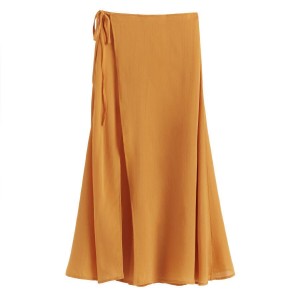 Falda Cuyana Wrap Maxi Cover Up Mujer Amarillo | CQJ8287CZ