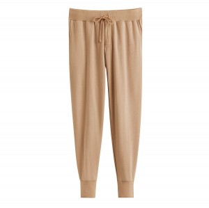 Pantalon Cuyana French Terry Tapered Lounge Mujer Marrones | HRH7778BN