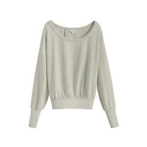 Sudaderas Cuyana French Terry Boatneck Mujer Verde | RHA8730DQ