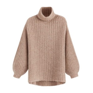 Suéteres Cuyana Alpaca Lana Turtleneck Mujer Kaki | EBX4395WI