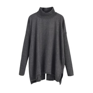 Suéteres Cuyana Alpaca Open-Back Turtleneck Mujer Gris | SCE6682QX