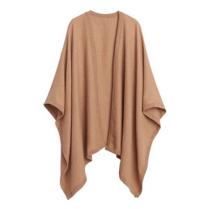 Suéteres Cuyana Baby Alpaca Square Edge Cape Mujer Marrones | WJN7763SB