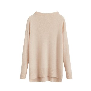 Suéteres Cuyana Single-Origin Cashmere Funnel Neck Mujer Beige | PGT1289DW