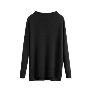 Suéteres Cuyana Single-Origin Cashmere Funnel Neck Mujer Negras | WAH8472BR