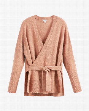 Suéteres Cuyana Single Origin Cashmere Wrap Mujer Beige | PAW643EF