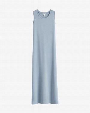 Vestido Cuyana Drape-Back Mujer Azules | LBX4487YW