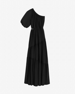 Vestido Cuyana Gathered One Shoulder Mujer Negras | RFH7225FV