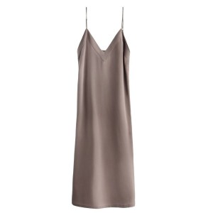 Vestido Cuyana Silk Slip Mujer Marrones Claro | HVA10049XA