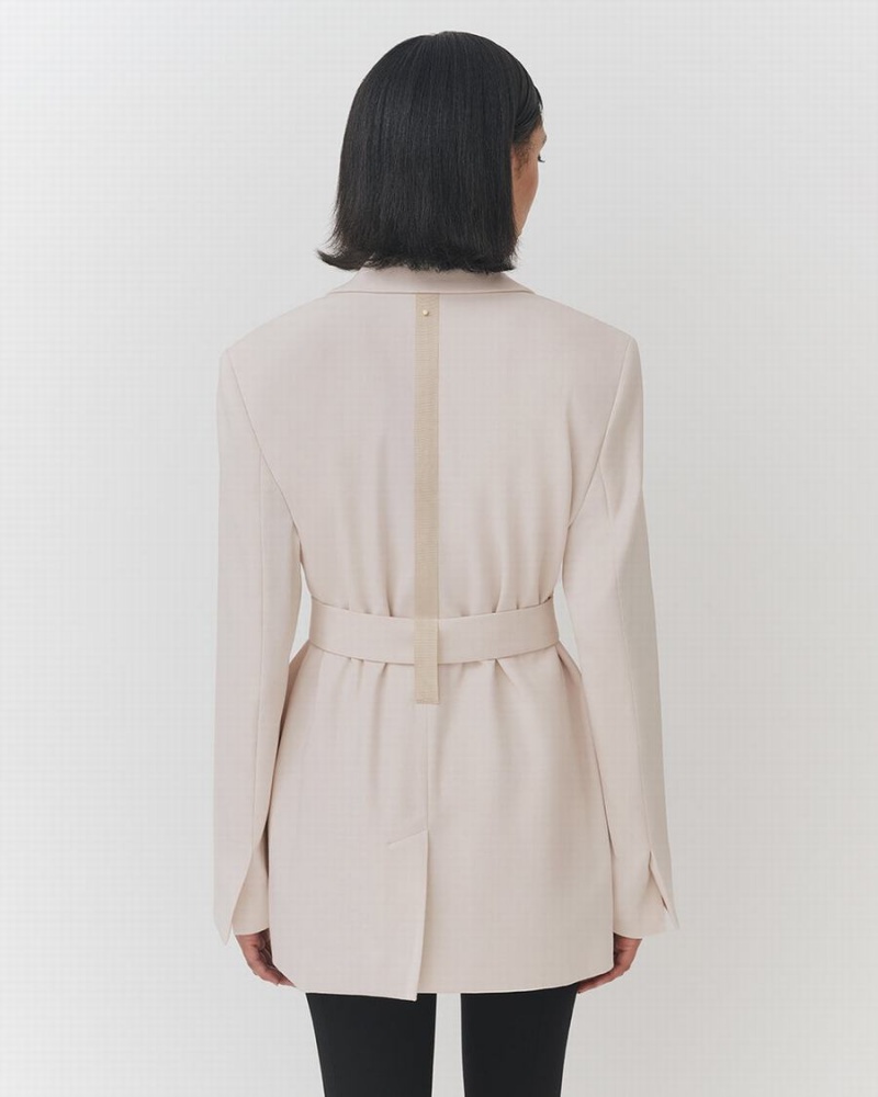 Blazers Cuyana Relaxed Mujer Creme Blancas | FLU1526IJ