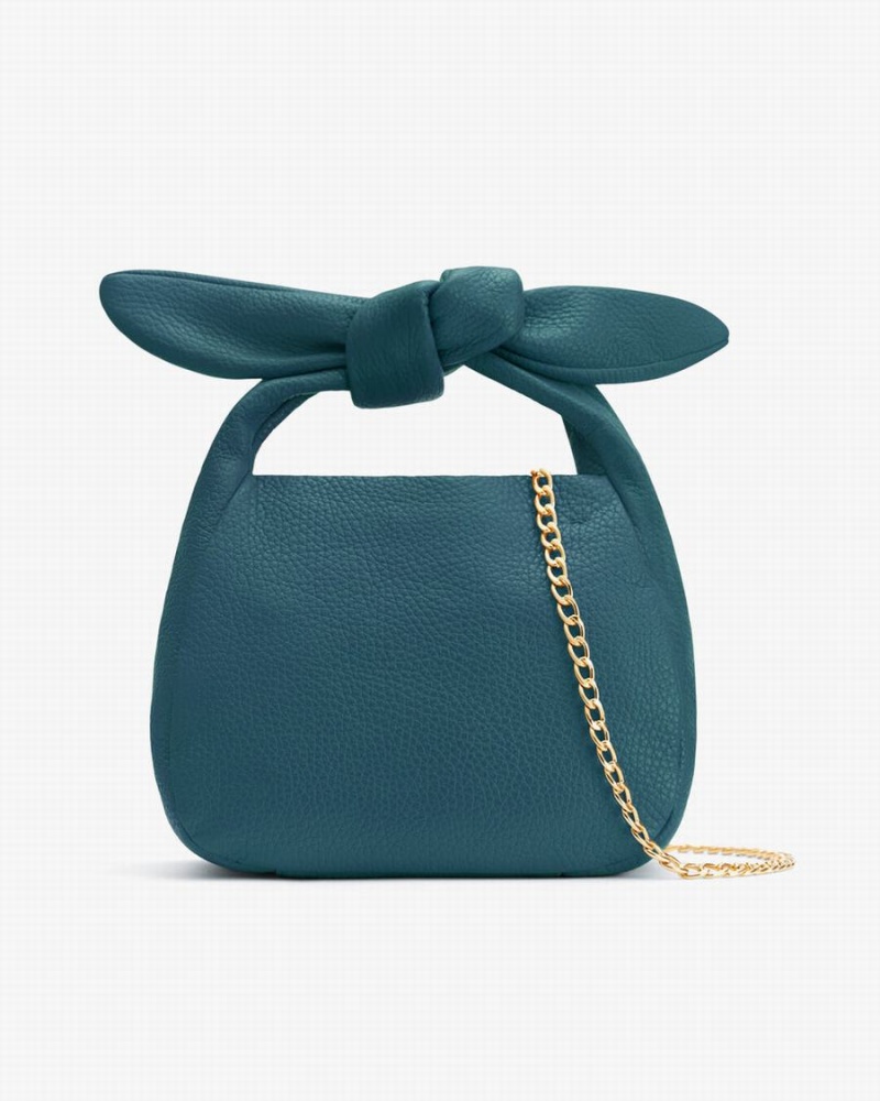 Bolsa De Hombro Cuyana Mini Bow Mujer Azules | UPZ1489VE