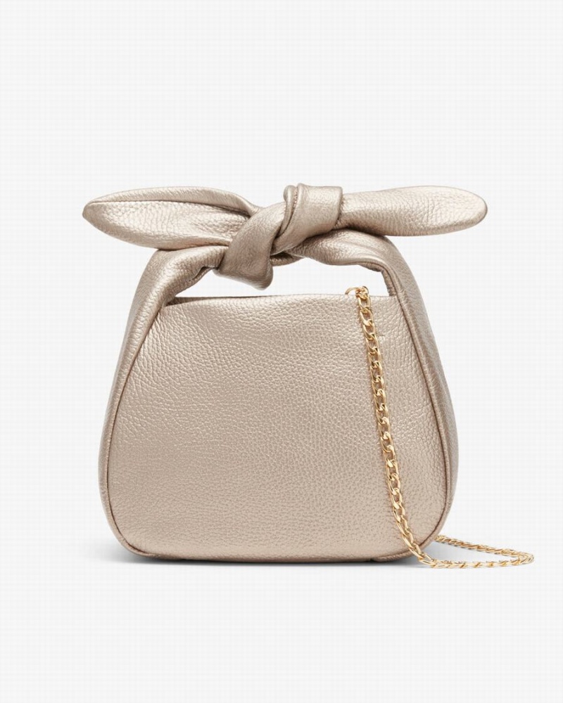 Bolsa De Hombro Cuyana Mini Bow Mujer Doradas | CGF5947DX