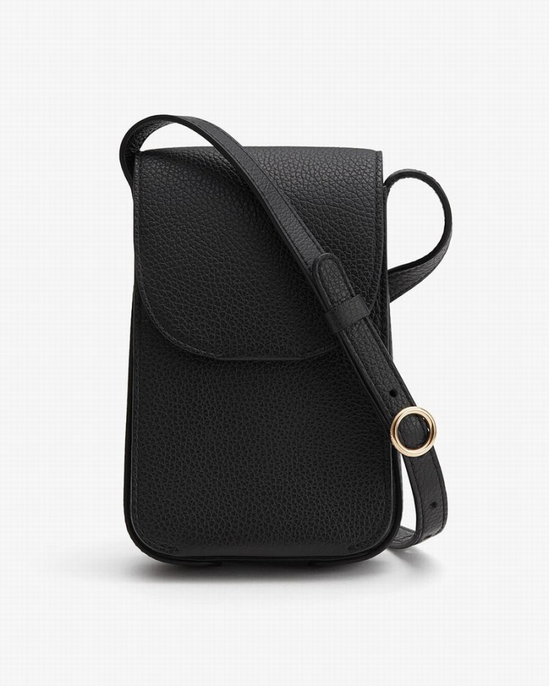 Bolsa Para Movil Cuyana Concertina Mujer Negras | NZV5619QP