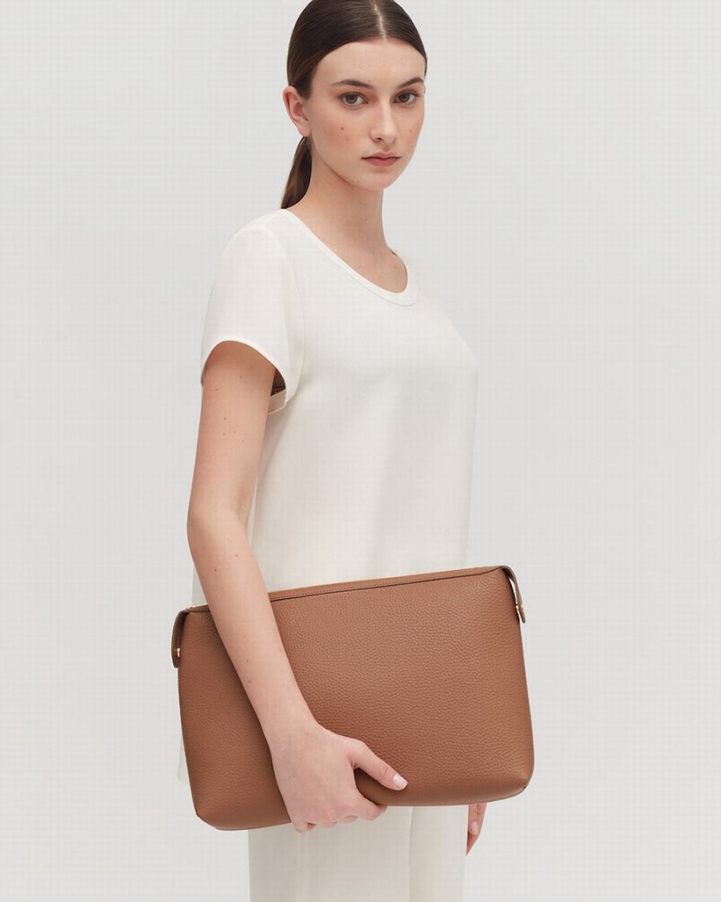 Bolso Pequeño Cuyana System Insert Mujer Marrones | YIH527OP