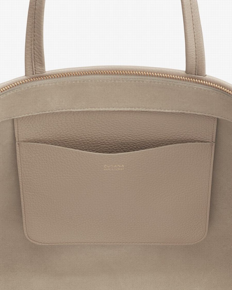 Bolso Tote Cuyana Altas Easy Cremallera Mujer Gris | RXO3746SL