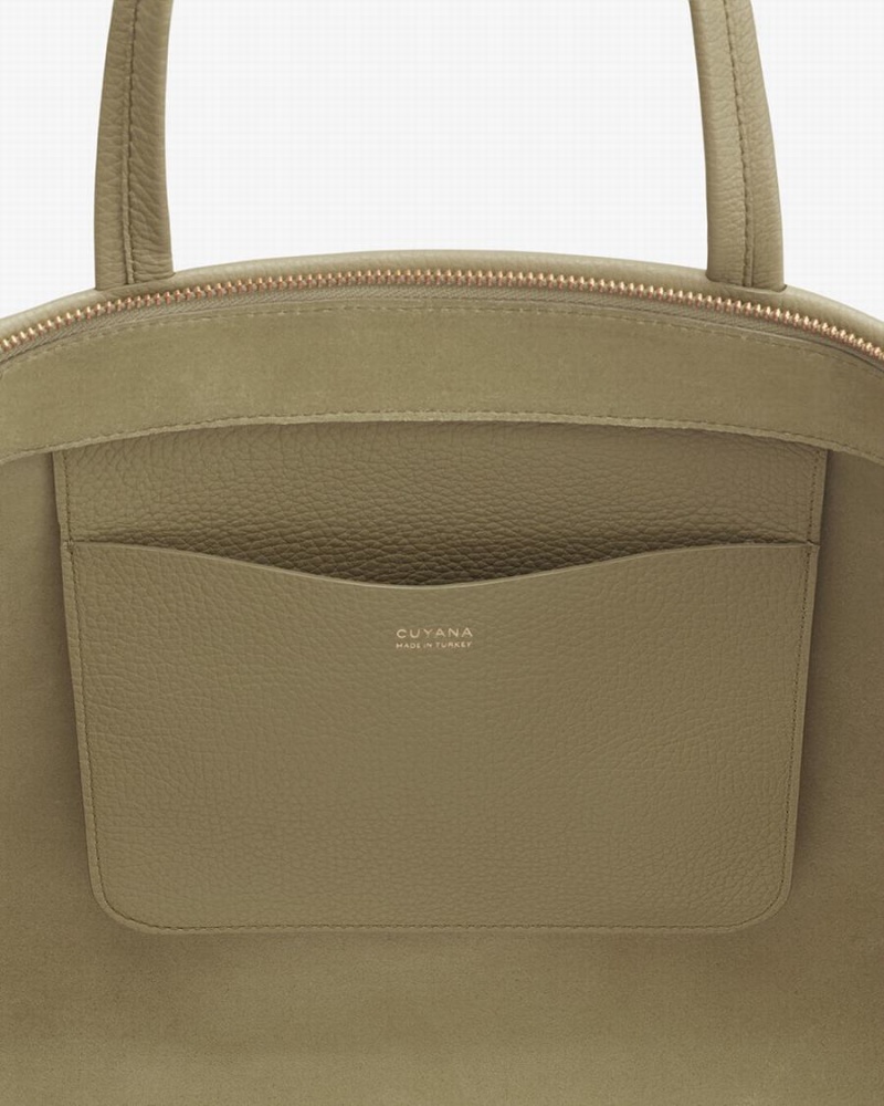 Bolso Tote Cuyana Altas Easy Cremallera Mujer Verde | XCY1139NC