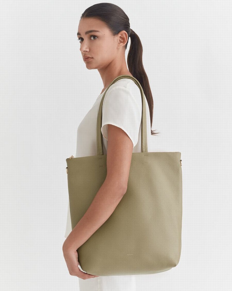 Bolso Tote Cuyana Altas Easy Cremallera Mujer Verde | XCY1139NC