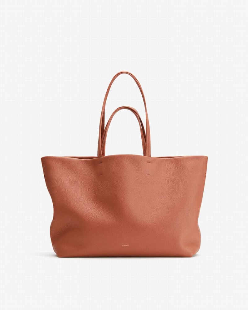 Bolso Tote Cuyana Classic Easy Mujer Rojas Marrones | NOA6269JU