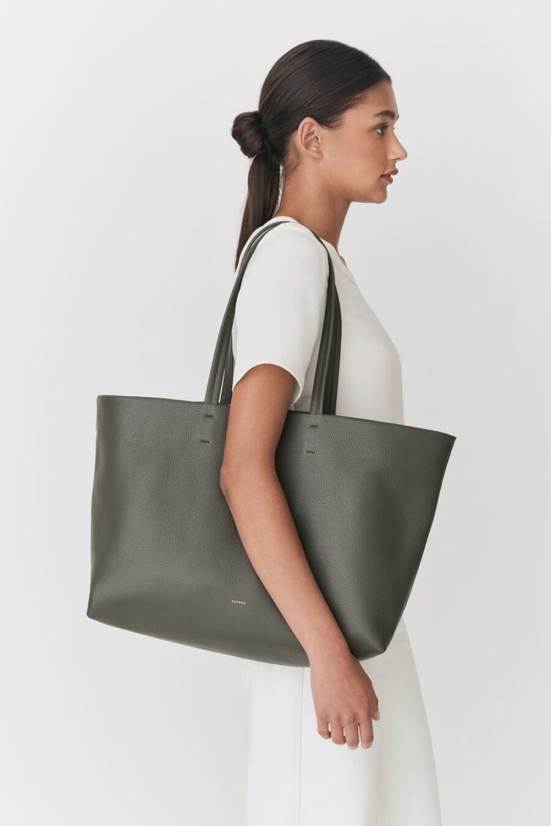 Bolso Tote Cuyana Classic Easy Mujer Verde Oscuro | FVF951PF