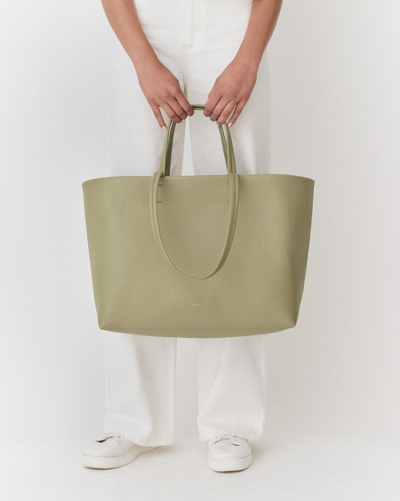 Bolso Tote Cuyana Classic Easy Mujer Verde | FAV775CA