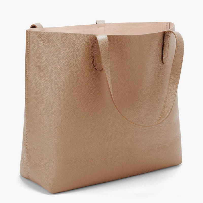 Bolso Tote Cuyana Classic Structured Cuero Mujer Kaki | GDI5259YV