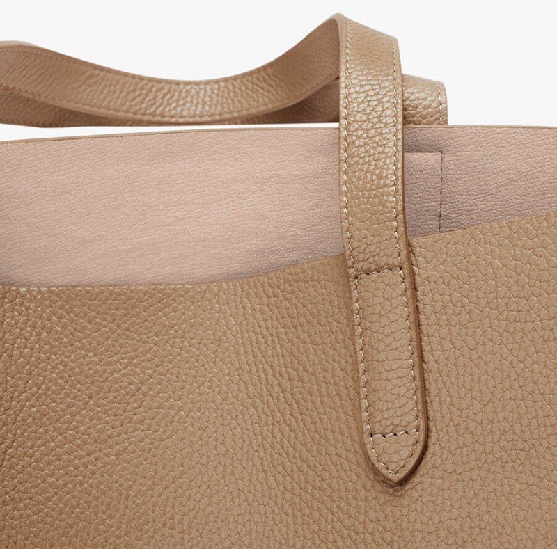 Bolso Tote Cuyana Classic Structured Cuero Mujer Kaki | GDI5259YV