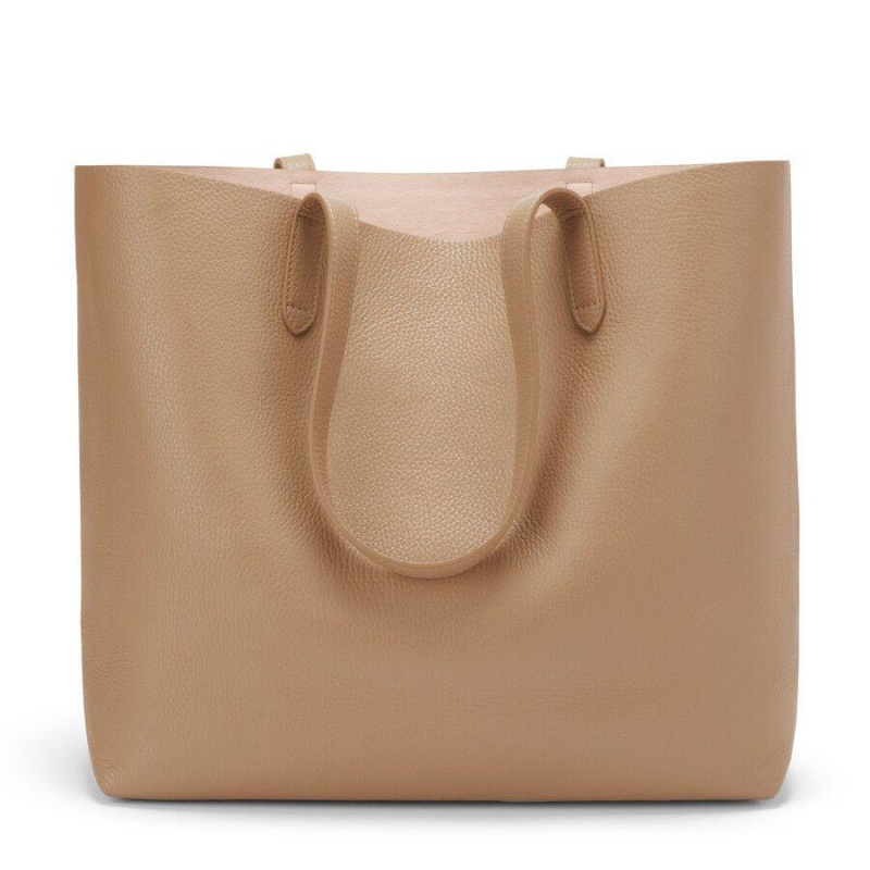 Bolso Tote Cuyana Classic Structured Cuero Mujer Kaki | GDI5259YV