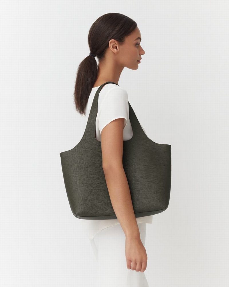 Bolso Tote Cuyana System Mujer Verde Oscuro | ZNS4848BE