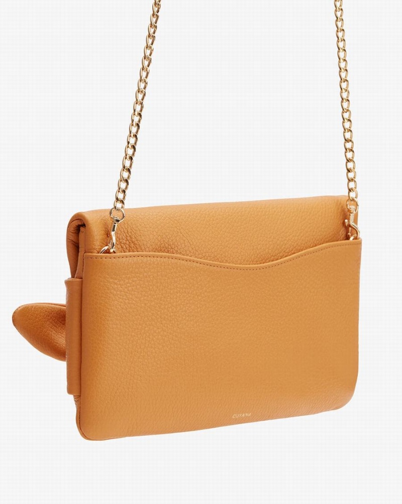 Bolso de Mano Cuyana Bow Mujer Amarillo | XWN751KK