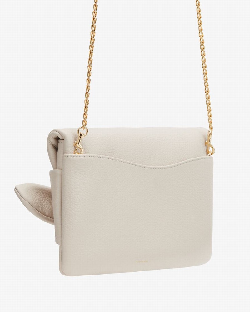 Bolso de Mano Cuyana Bow Mujer Blancas | MIJ5812AH