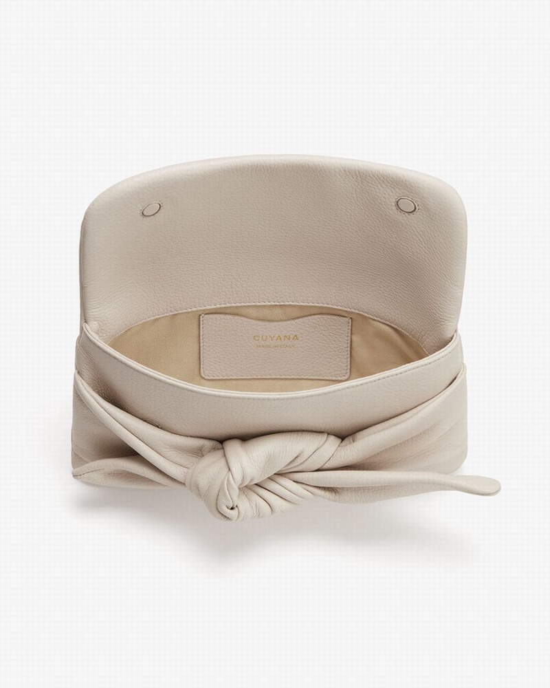 Bolso de Mano Cuyana Bow Mujer Blancas | MIJ5812AH